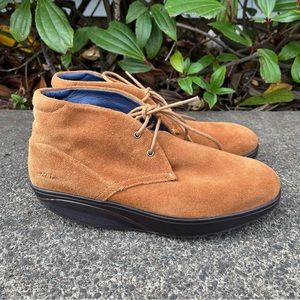 MBT Tan Brown Suede Chukka Lace Up Boots